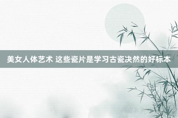 美女人体艺术 这些瓷片是学习古瓷决然的好标本